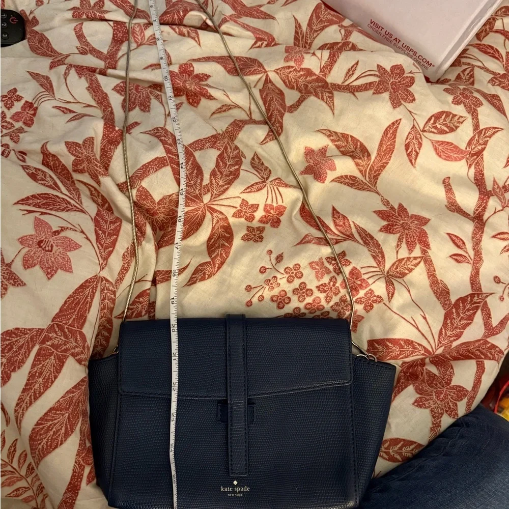 Kate Spade Riverside Emmie Textured Blue Crossbody Bag